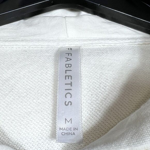 Fabletics Hoodie Womens Size Medium Offwhite Full Zip Sweatshirt Hoodie - Picture 10 of 12